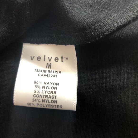 Velvet Brand Black Shrug with Lace Overlay Half Sleeve Bolero Jacket Sz Medium - Picture 11 of 11